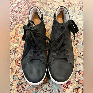 Dansko Women's Sneakers Black Onyx Wedge Bootie Ankle Nubuck